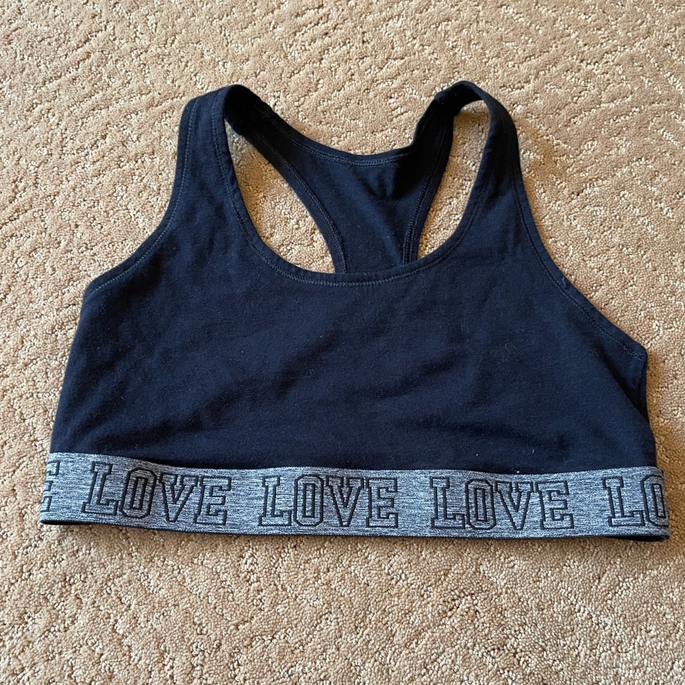 EUC Black Sports bra in Large